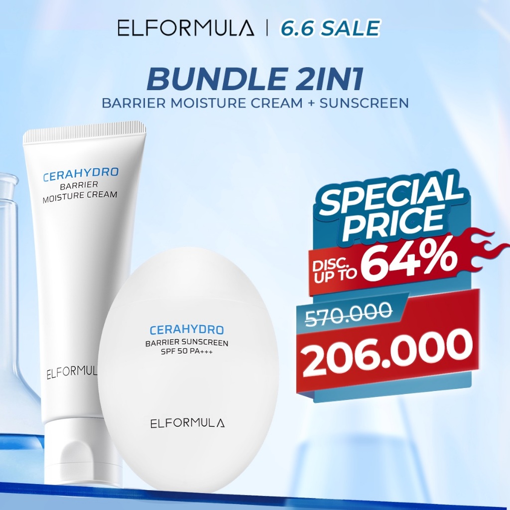 ELFORMULA Bundle 2in1 - CeraHydro Barrier Repair Moisture Cream + CeraHydro Barrier Repair Sunscreen