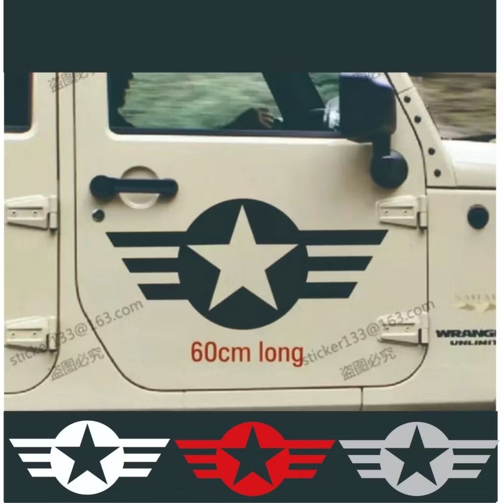 Sticker mobil jeep jimny dll sticker variasi pintu mobil jeep stiker mobil jeep bintang keren
