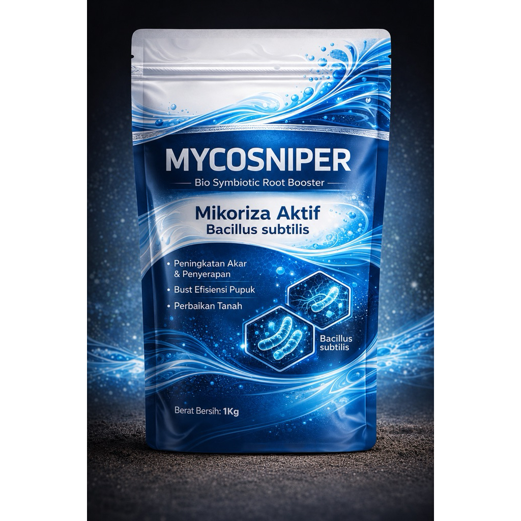 MYCOSNIPER Mikoriza Premium + Bacillus subtilis 1 Kg | Pelebat Akar, Perlindungan Tanaman & Perakara