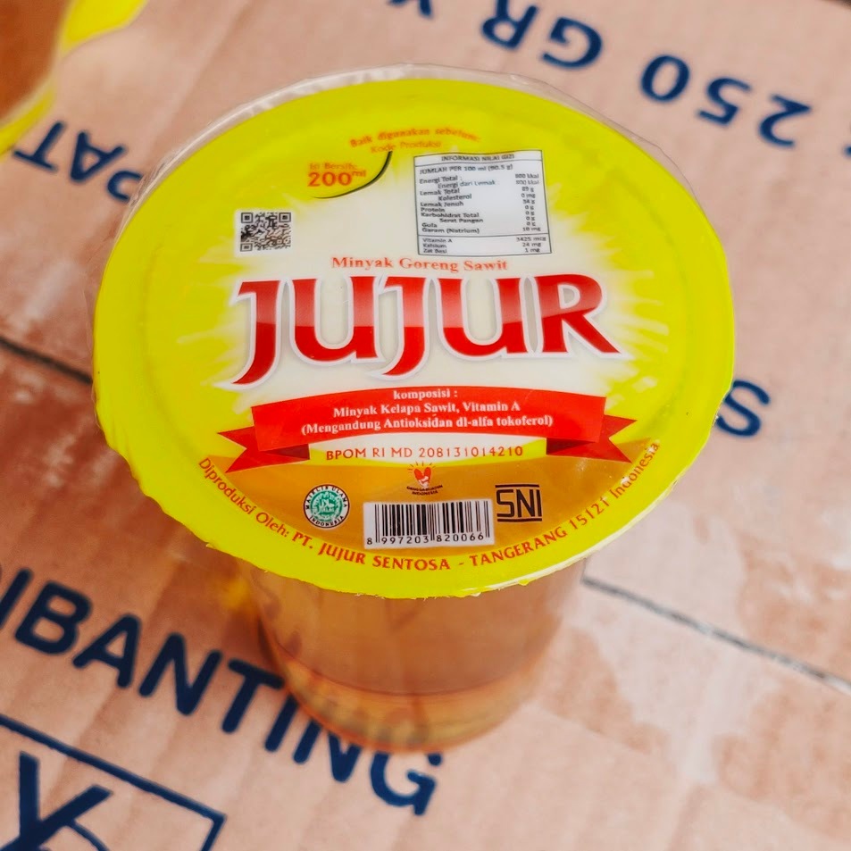 JUJUR MINYAK GORENG CUP 200mL 1karton isi 48pcs