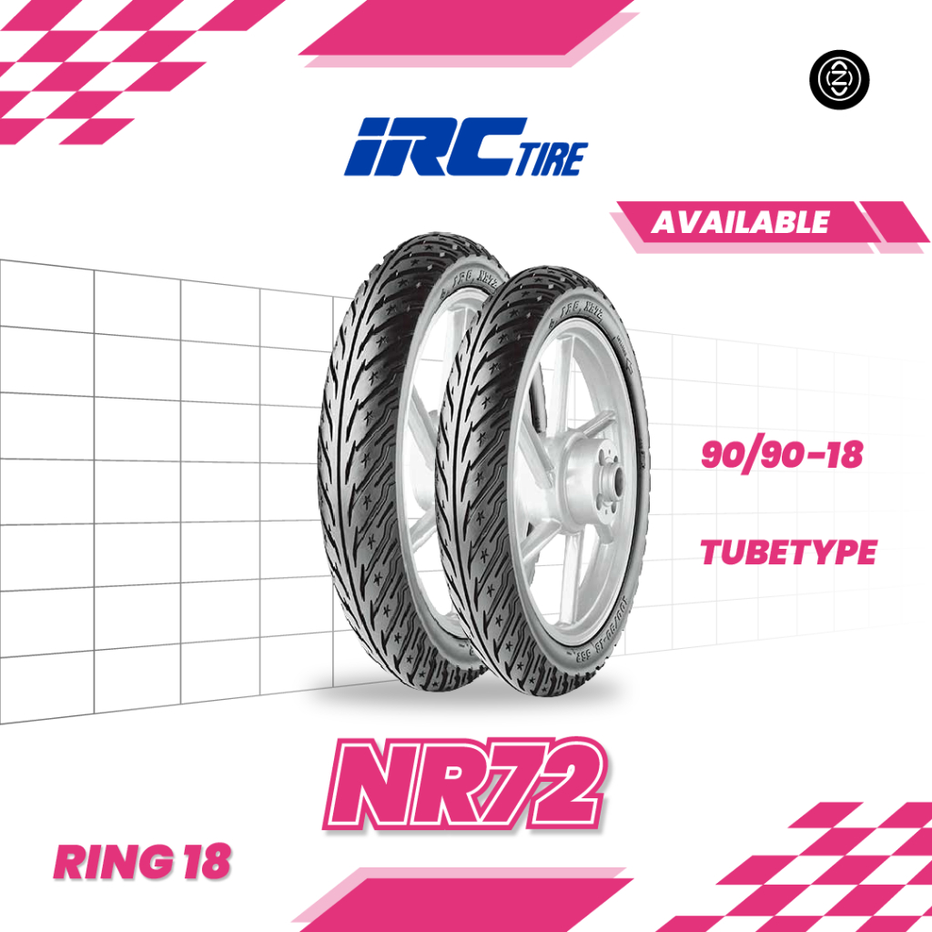 Ban matic IRC NR72 90/90-18 Ring 18 NR-72 Tubetype Scorpio Tiger MegaPro GL Pro Thunder 125