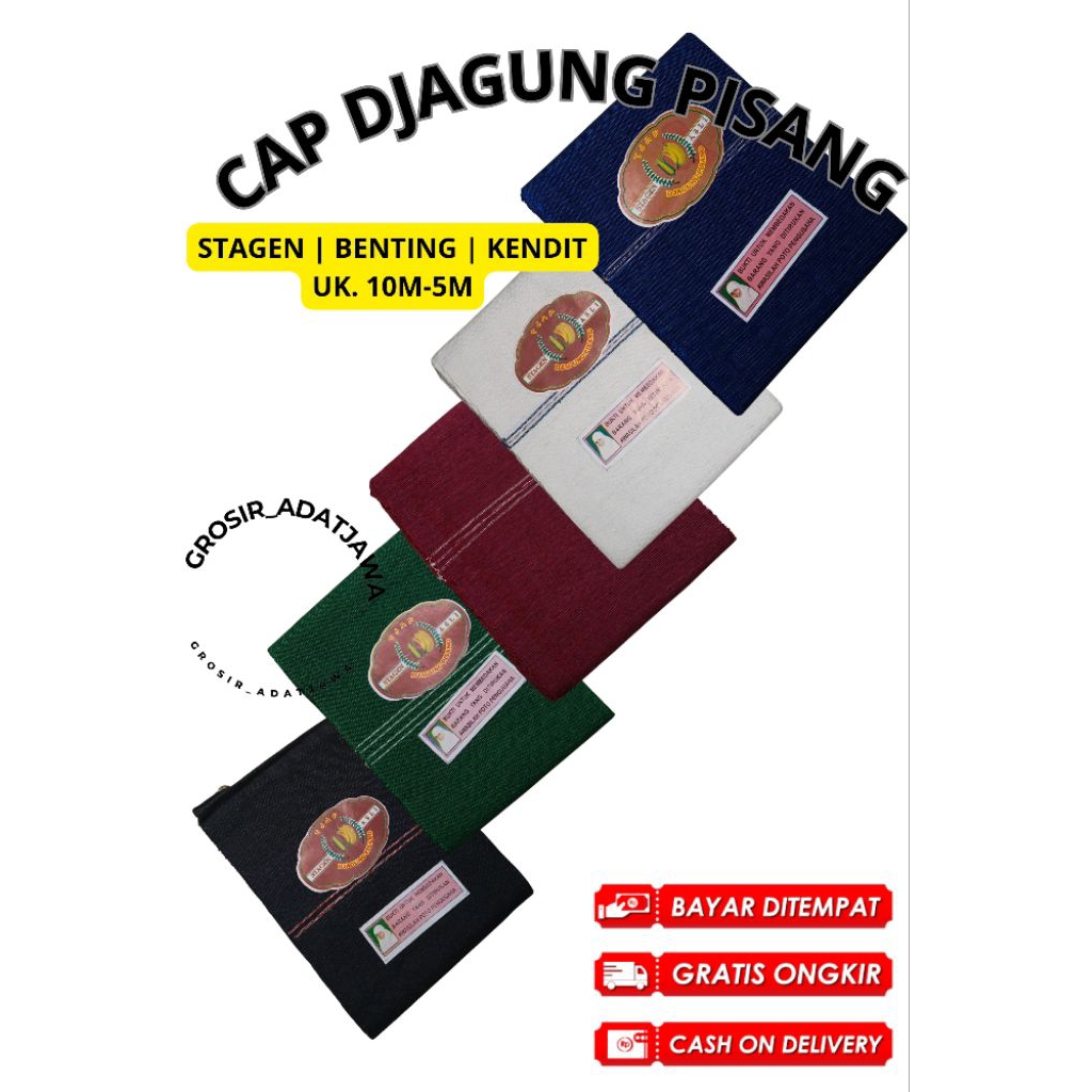 Benting 5-10m | stagen djagung pisang | kendit melahirkan | ikat kebaya | stagen lilit panjang | ben