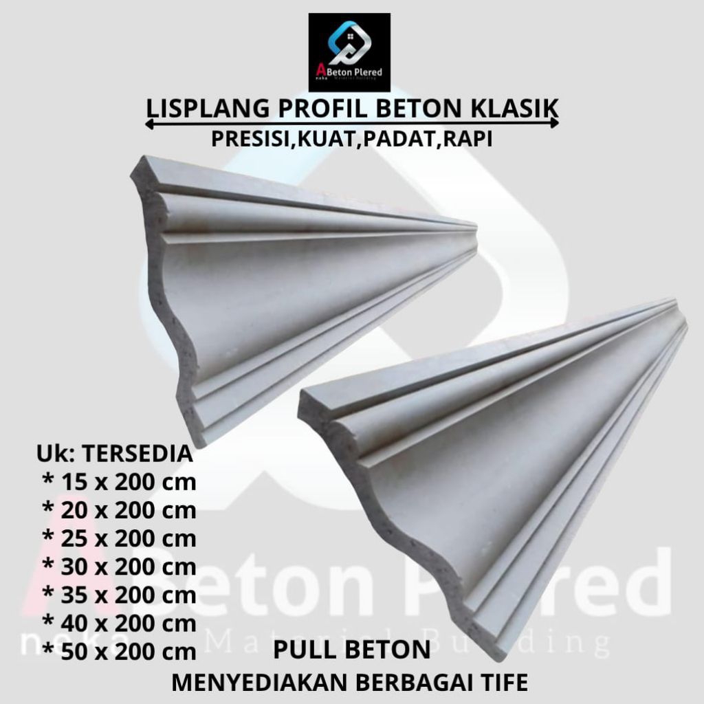 LISPLANG FROFIL BETON,LIS PROFIL BETON MINIMALIS,LIS BETON MINIMALIS,List plang profil beton klasik