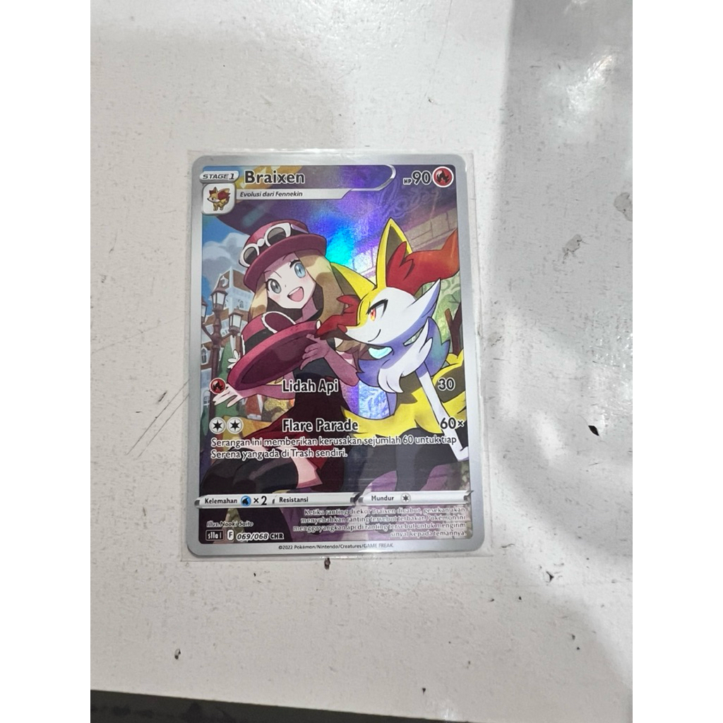kartu pokemon indonesia braixen chr no minus