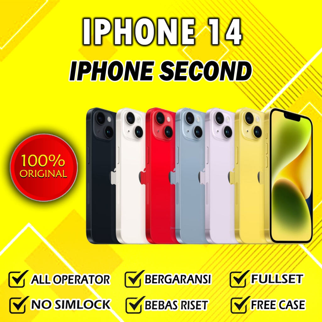 Apple iPhone 14 / 14 Plus 128/256Gb Fullset Original Bergaransi Murah