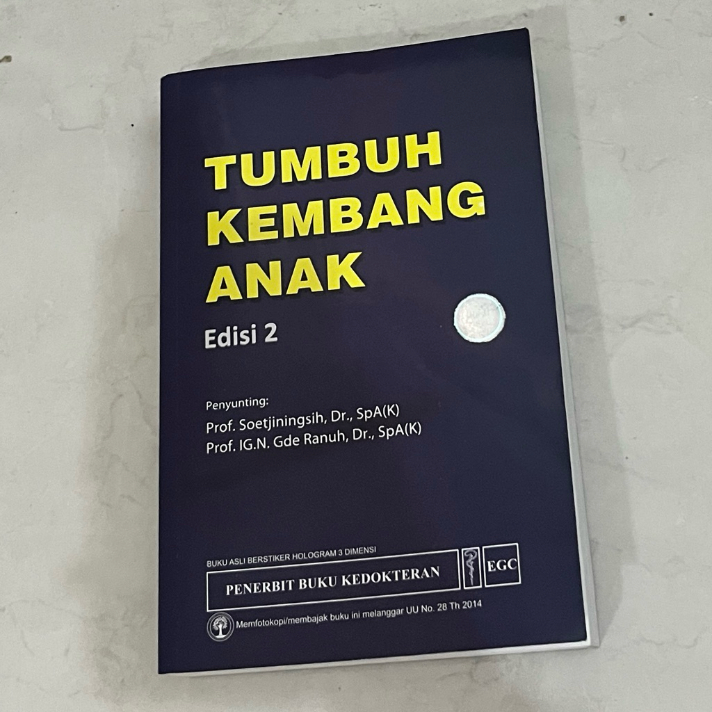 Preloved Buku Tumbuh Kembang Anak Edisi 2 Hitam Putih Penerbit Buku Kedokteran EGC