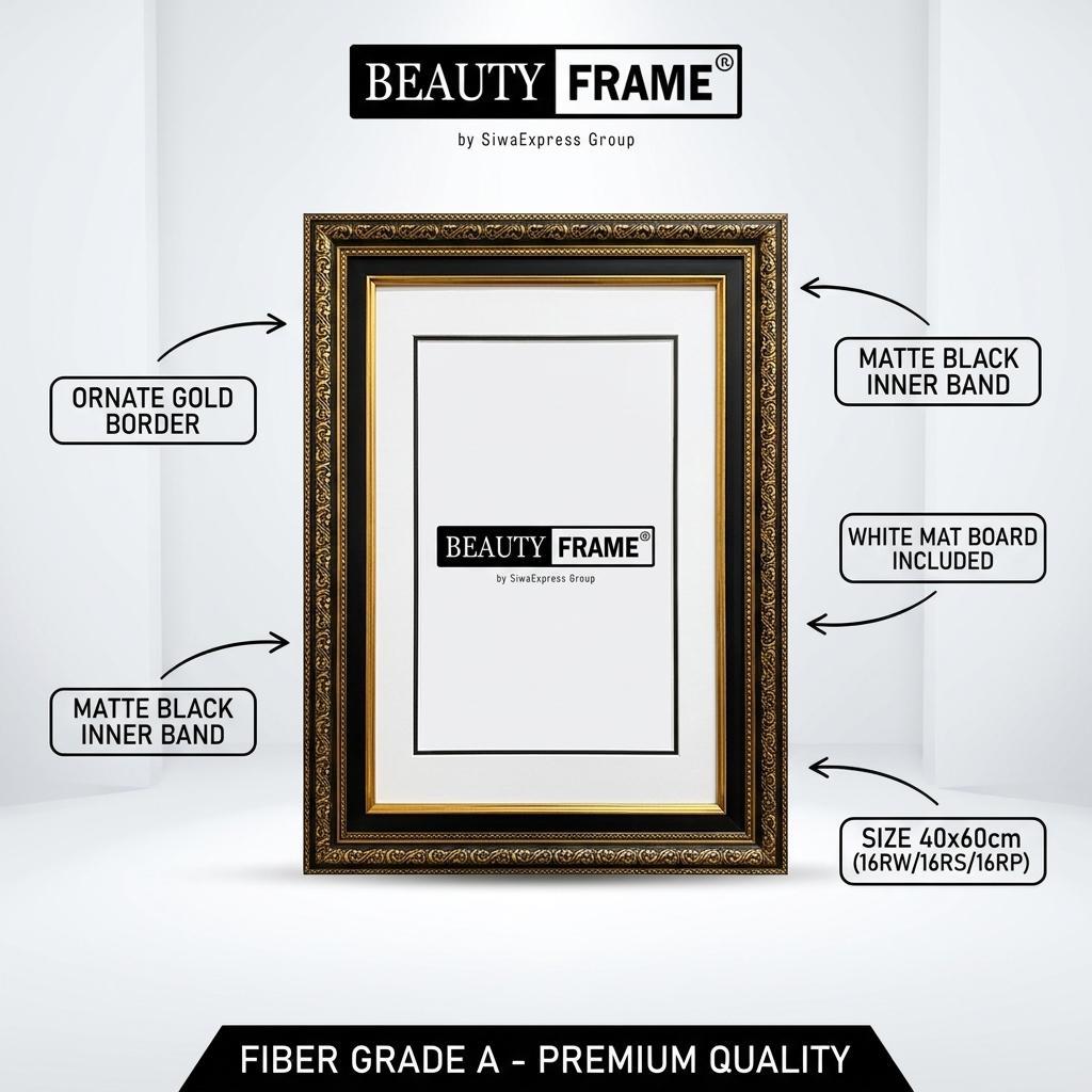 Beauty Frame | Bingkai Frame Only Tanpa Cetak 16RW / 16RS / 16RP Ukuran Foto 40x60cm Fiber Grade A