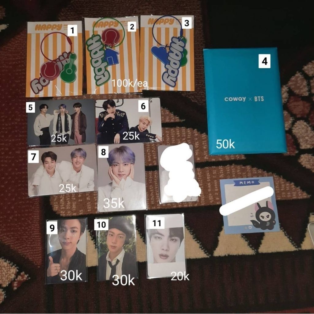 Photocard PC Jin BTS Official mpc lys sys astronaut keyring Happy popup coway photobook