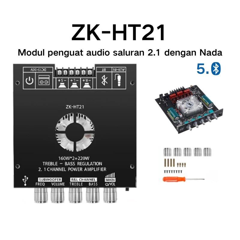 COD_Papan Amplifier Suara Nirkabel Versi 5.0 Model ZK-HT21 ZK-TB21 ZK-MT21 ZK-6002 ZK-502MT Kontrol 