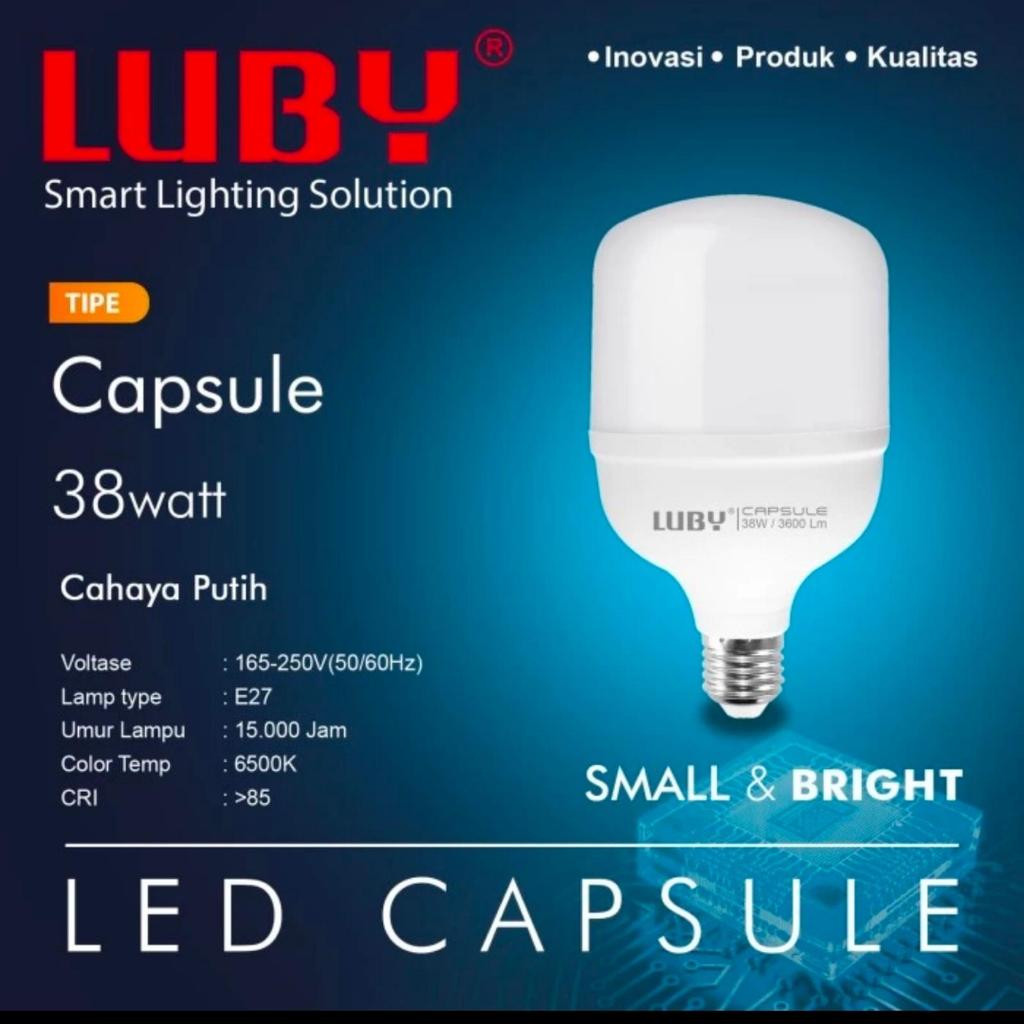 Lampu Led Capsule Luby 38 Watt Cahaya Putih