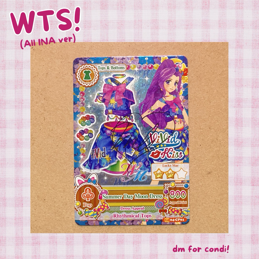 Kartu Aikatsu Mizuki Vivid Kiss WM Tanda Tangan