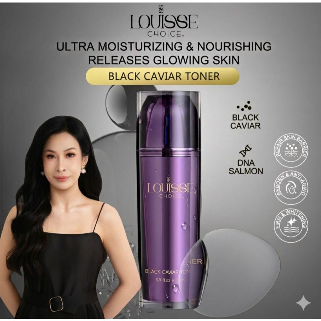 [LIVE] LOUISSE CHOlCE Black Caviar Toner 110ml Brightening Firming Refining MOISTURIZING & NOURISHING