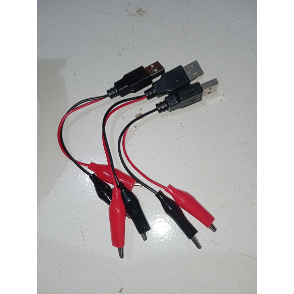 Kabel USB Male To Penjepit Buaya Kabel Capit Buaya Ke Konektor USB Male To Penjepit Buaya Flexibel