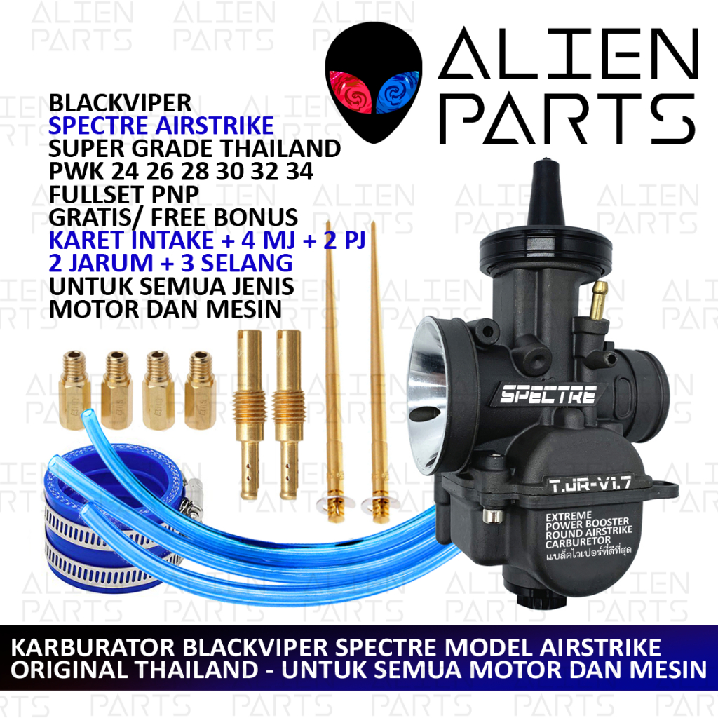 (BISA COD) KARBURATOR ORIGINAL BLACKVIPER SPECTRE PWK 24 26 28 30 32 34 AIRSTRIKE BLACK AIR STRIKE K