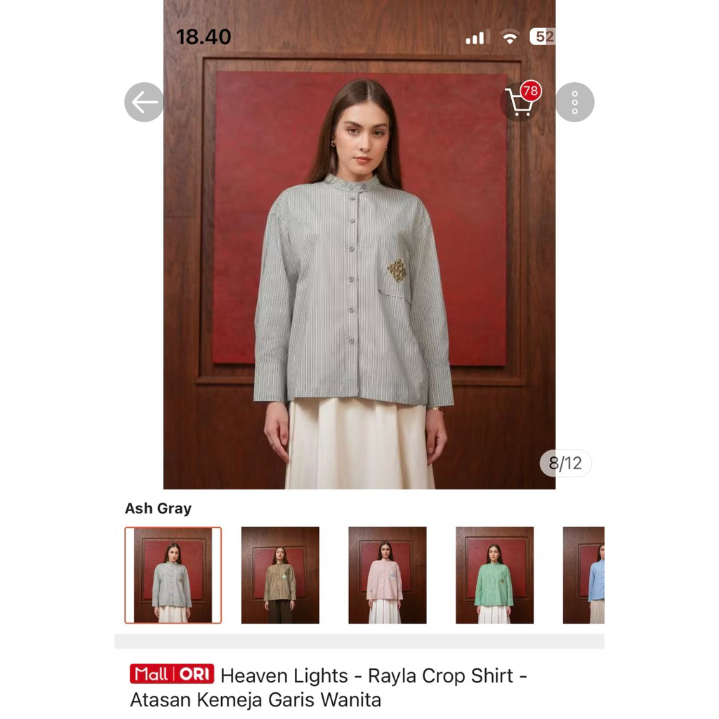 HL - Rayla crop shirt size XL