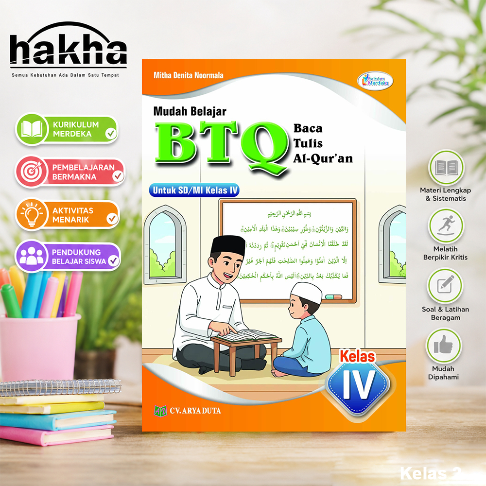 Buku BTQ Kelas 4 SD/MI CV Arya Duta