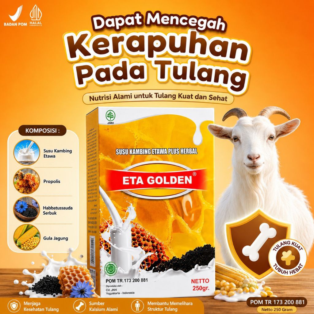 susu kambing plus herbal 250 grm ETA GOLDEN