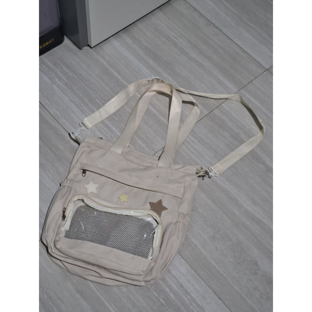 ita bag warna krem preloved tas slempang