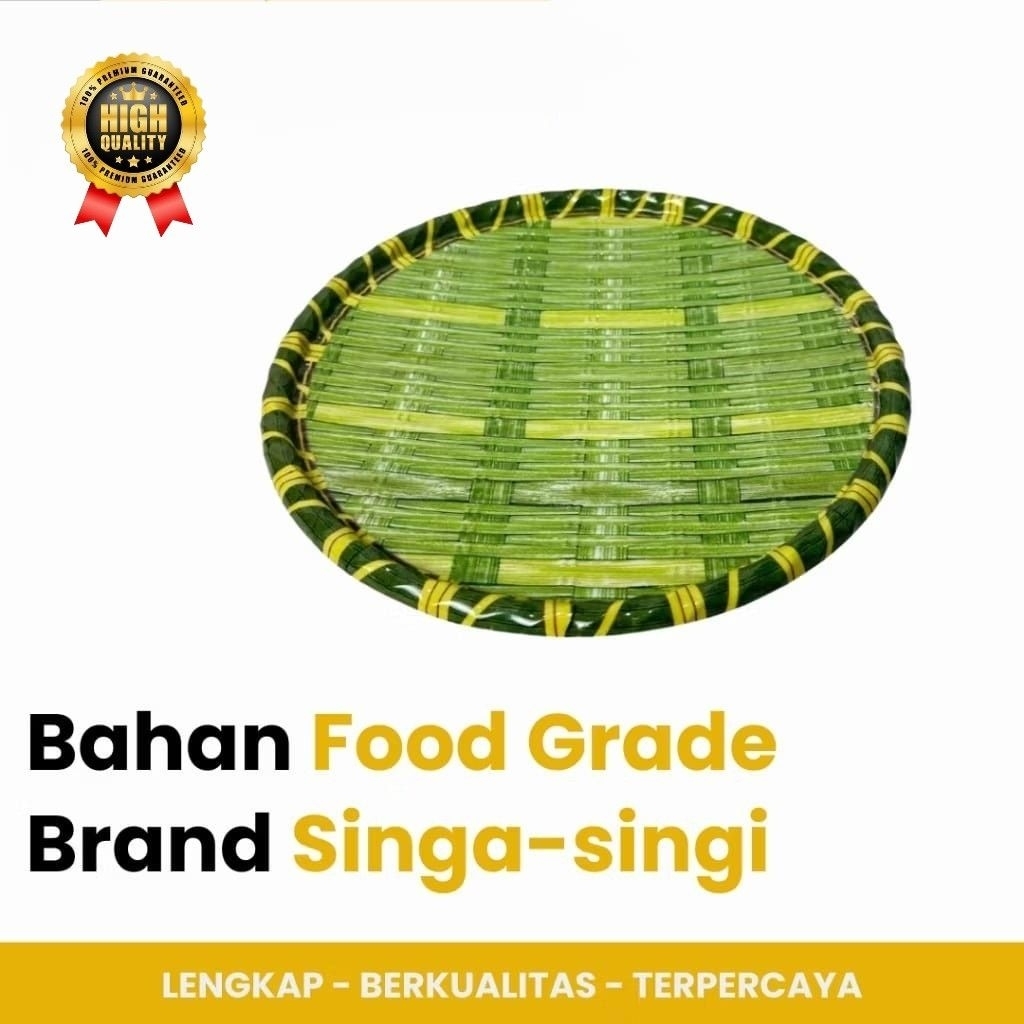 Piring Melamin Bulat Model Bambu 9 Inch - Piring Saji - Piring Rotan - Piring Buah - Singa Singi PAB