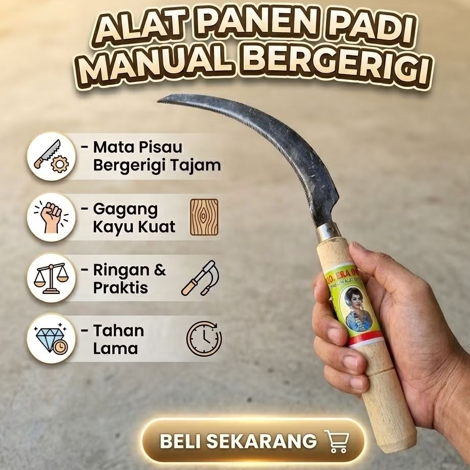 Alat panen padi manual - alat pertanian