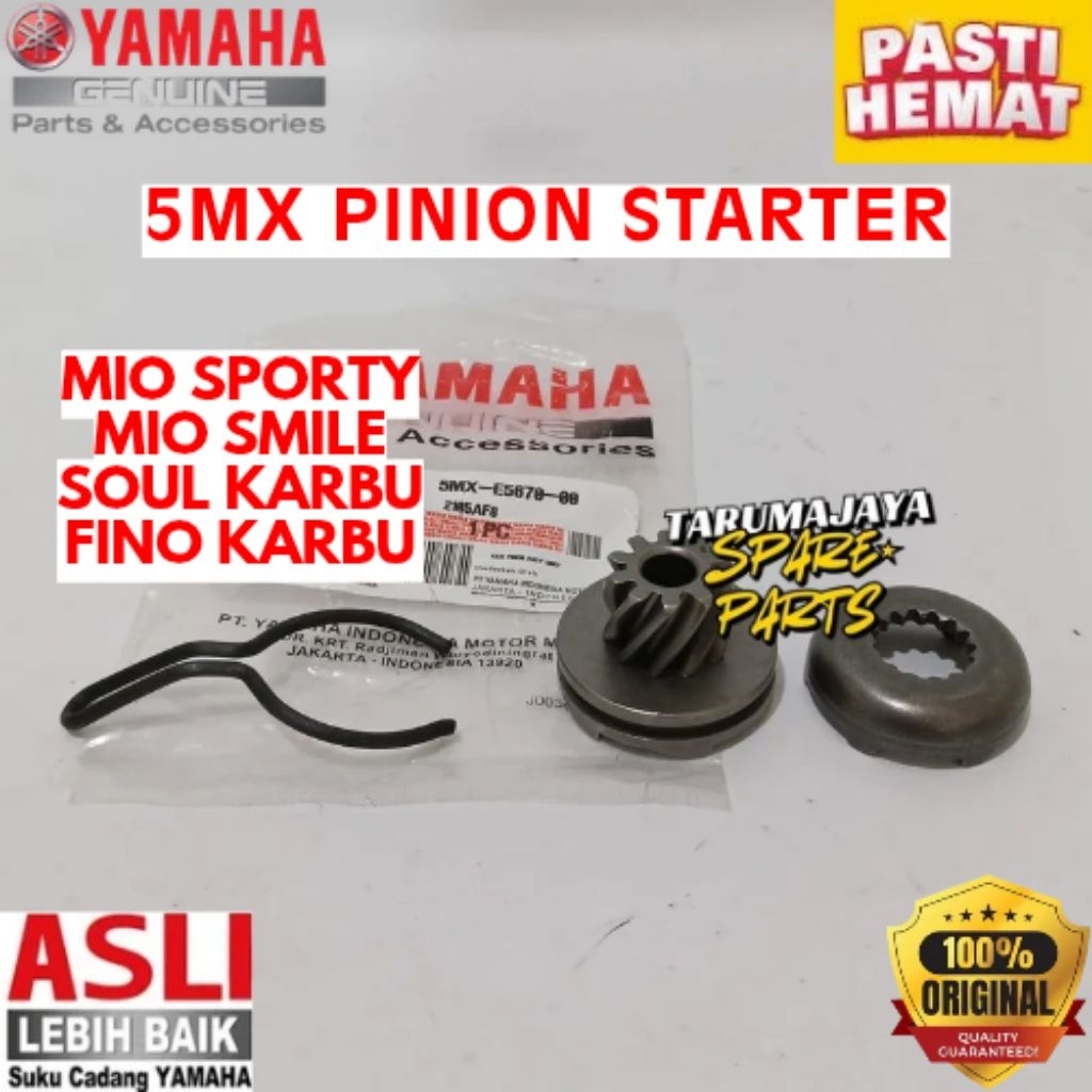 PINION STARTER ORIGINAL YAMAHA KODE 5MX, PINION STARTER MIO SMILE, PINION STARTER MIO SPORTY, PINION