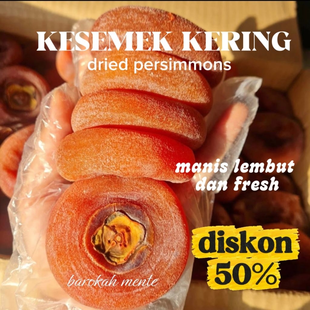 Manisan Buah Kesemek Kering / Dried Persimmons /  Sai Pia / Saipia / Buah Kesemek Korea / Camilan Sa
