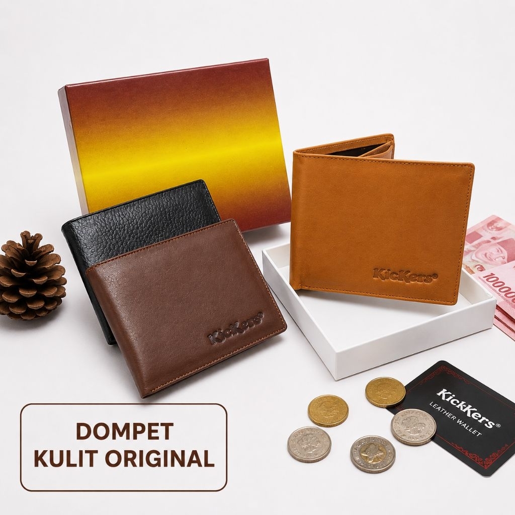 Best seller DOMPET  PRIA KULIT SAPI ASLI ORIGINAL 100% Kickers