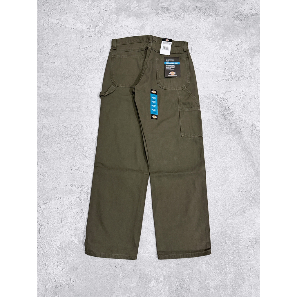 Dickies Relaxed Fit Heavyweight Duck Carpenter Pants Moss Green