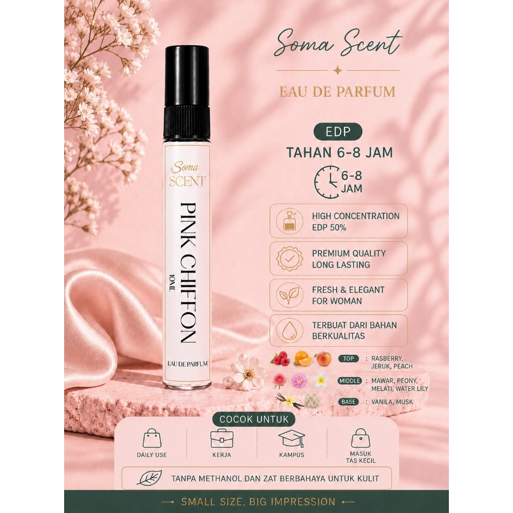 SOMA SCENT Inspired Perfume Premium EDP Parfum Unisex Pria Wanita Tahan 24jam Aroma Mewah Elegan Man