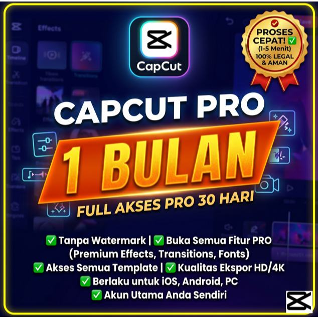Paket Creator CapCut [1bulan]- Fitur Stabilizer & Noise Reduction Aktif Software