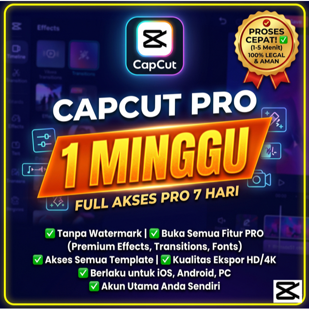 Paket Creator TikTok - Akses Template CapCut Viral (Trending) 1minggu