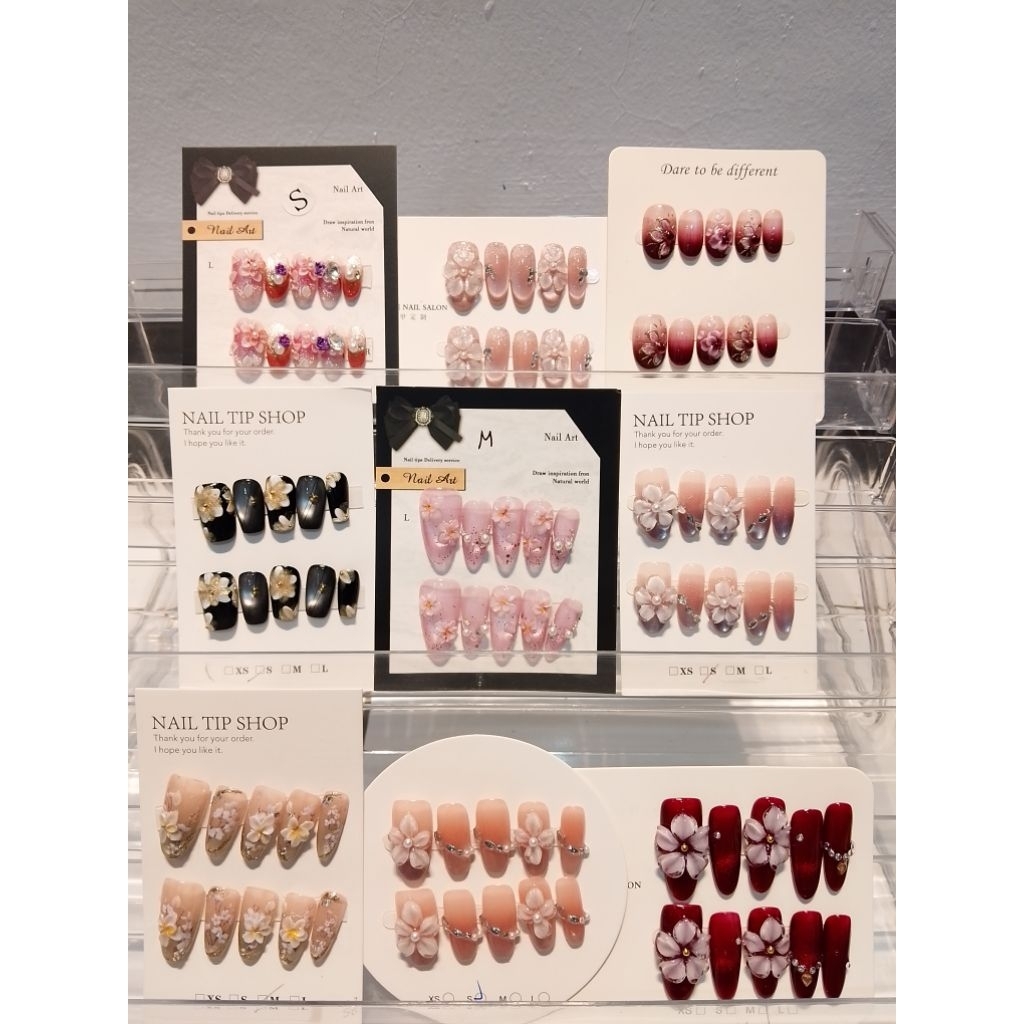 Fake nails/kuku palsu motif Bunga6902