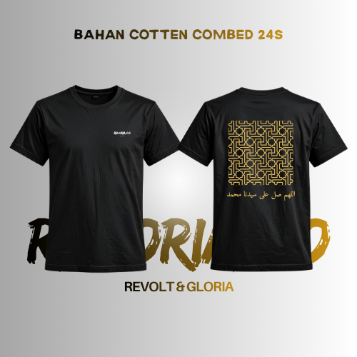 Kaos Distro Pria Shalawat-Shalawat Calligraphy