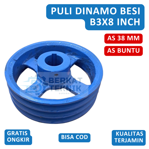 Puli Dinamo Besi B3x8in As Buntu/38mm // Puli Cor B3x20cm As Buntu/38mm