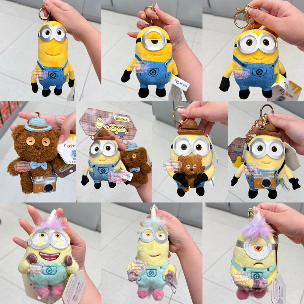 (PEE ORDER) Potdemiel‼️ Ganci Boneka / Bag Charm / Hiasan Tas / Plush Keychain Minions Denim & Unico