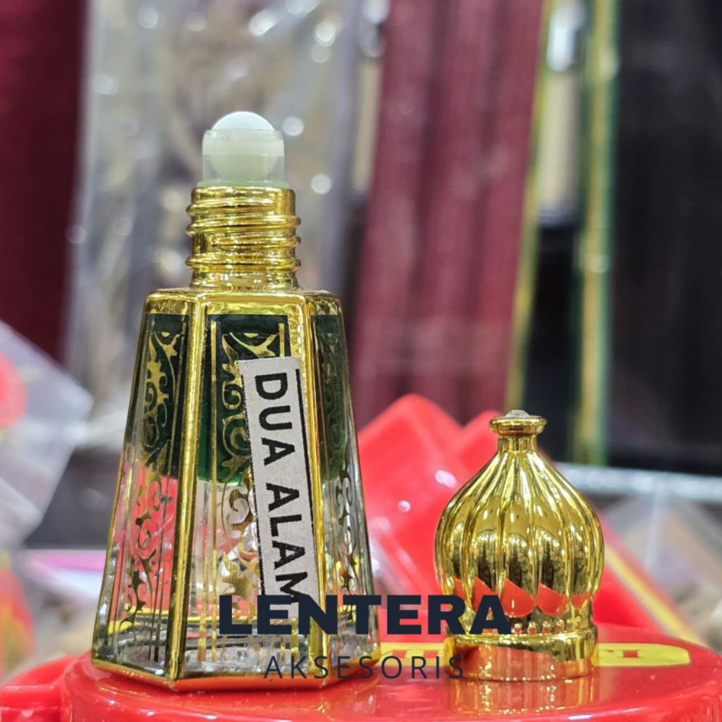 Minyak Wangi Dua Alam Hijau/Putih 10Ml Tutup Piramid