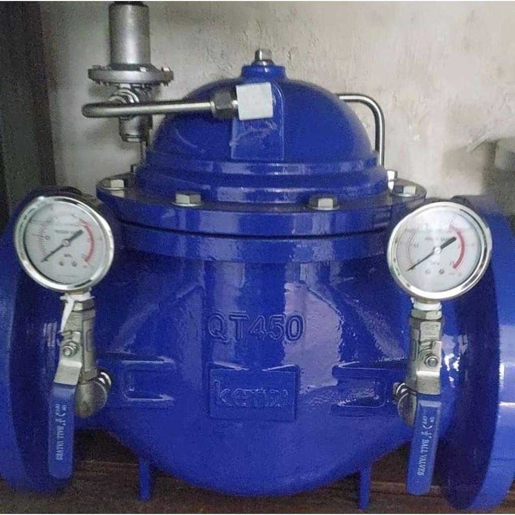 Katup Pengatur Tekanan Pressure Reducing Valve Model 200X Besi Ulet QT450 Hidrolik Otomatis dengan 2