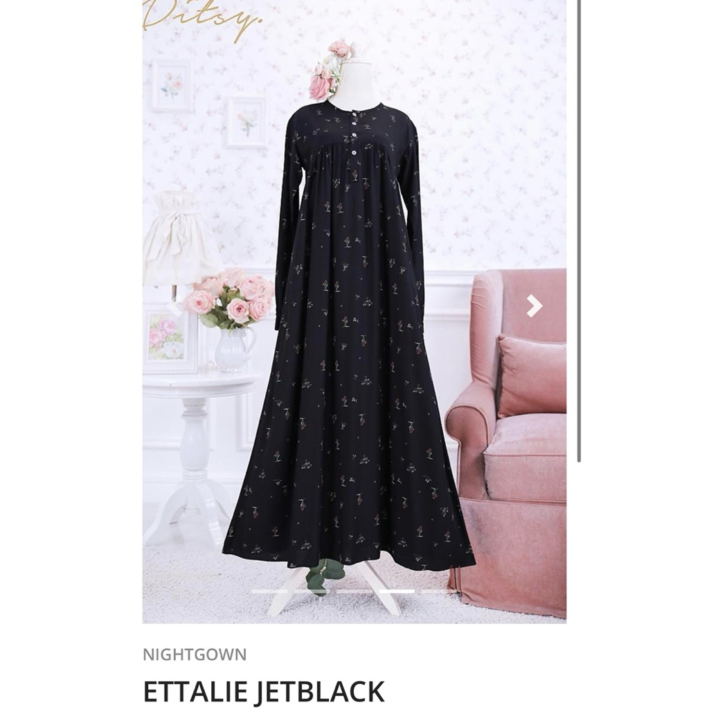 ETTALIE JETBLACK (L) Ditsy Nightgown Juni2026
