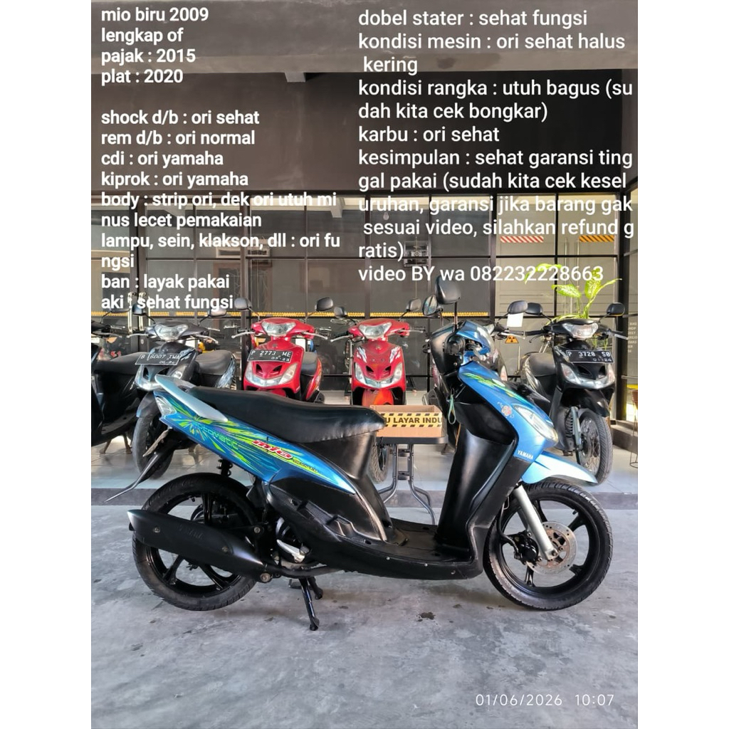 motor bekas mio biru