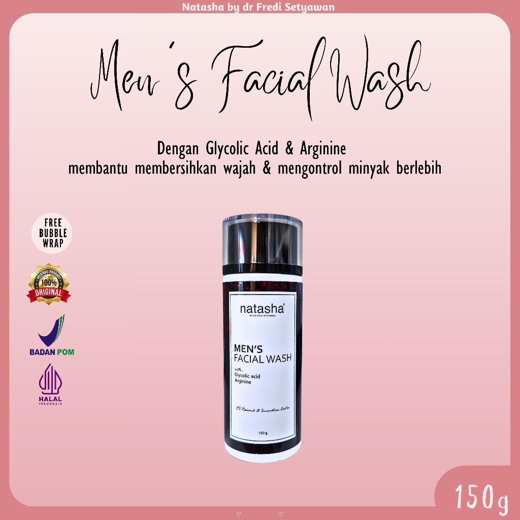MEN'S FACIAL WASH NATASHA /FACIAL WASH COWOK /SABUN WAJAH PRIA /FACIAL WASH NATASHA