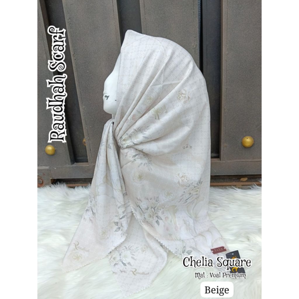 HIJAB MOTIF ZYZA CHELIAA SQUARE//HIJAB RAUDHAH ZYZA
