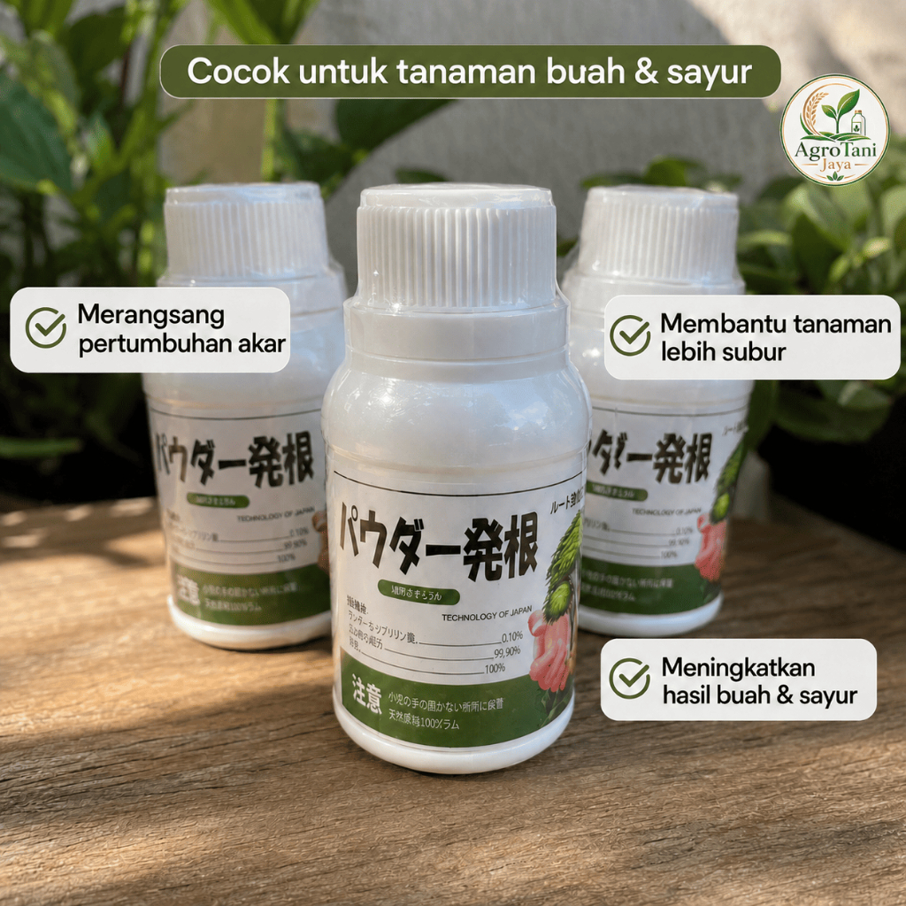 Pupuk Akar Tanaman Buah & Sayur – Root Booster Jepang, Perangsang Akar Cepat Tumbuh, Tanaman Lebih S