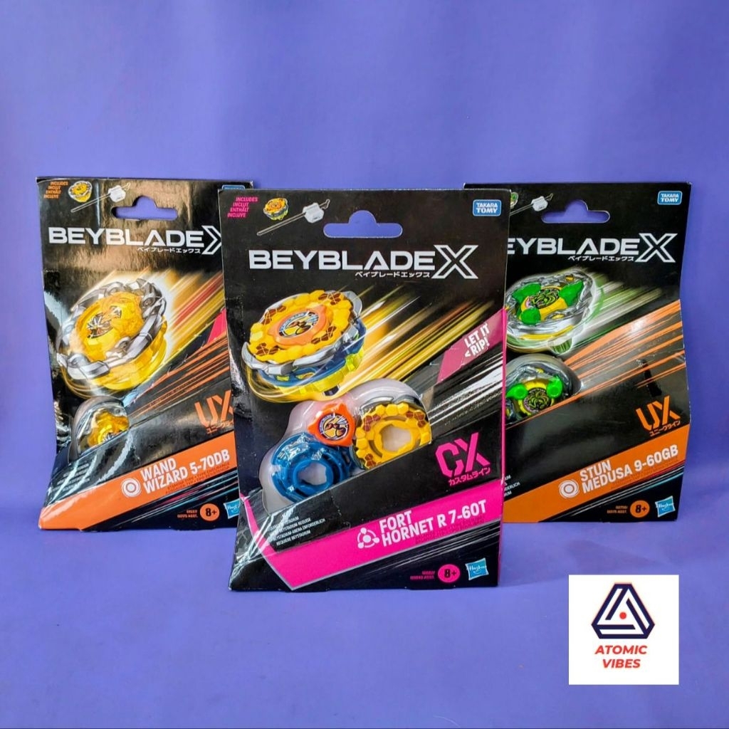 Hasbro Beyblade X Exclusive Starter Wand Wizard/ Wizard Rod Fort Hornet Stun  Medusa