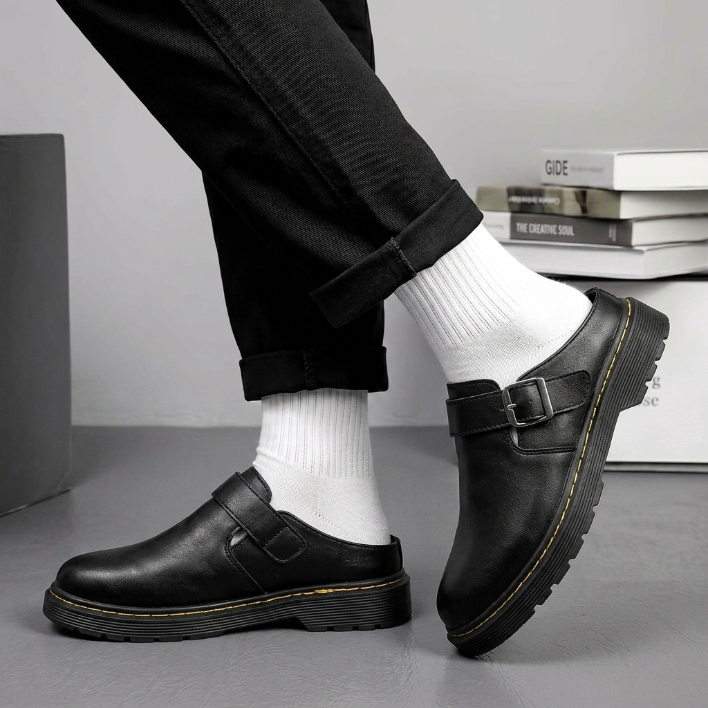 JOW - Sepatu Docmart Slop Gesper Pria
