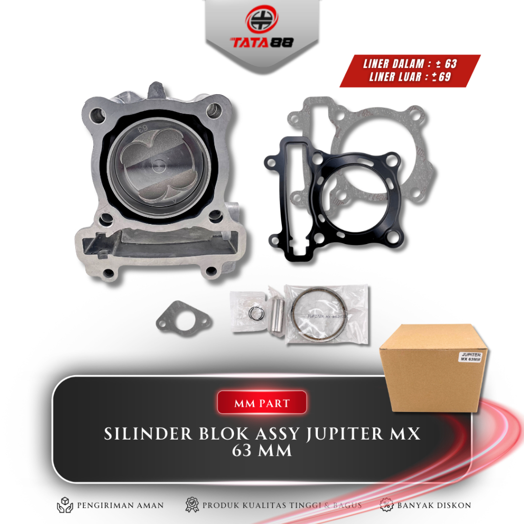 SILINDER BLOK ASSY JUPITER MX 63 MM - CYLINDER BLOCK SEHER BORING BORE UP SET JUPITER MX 63 MM