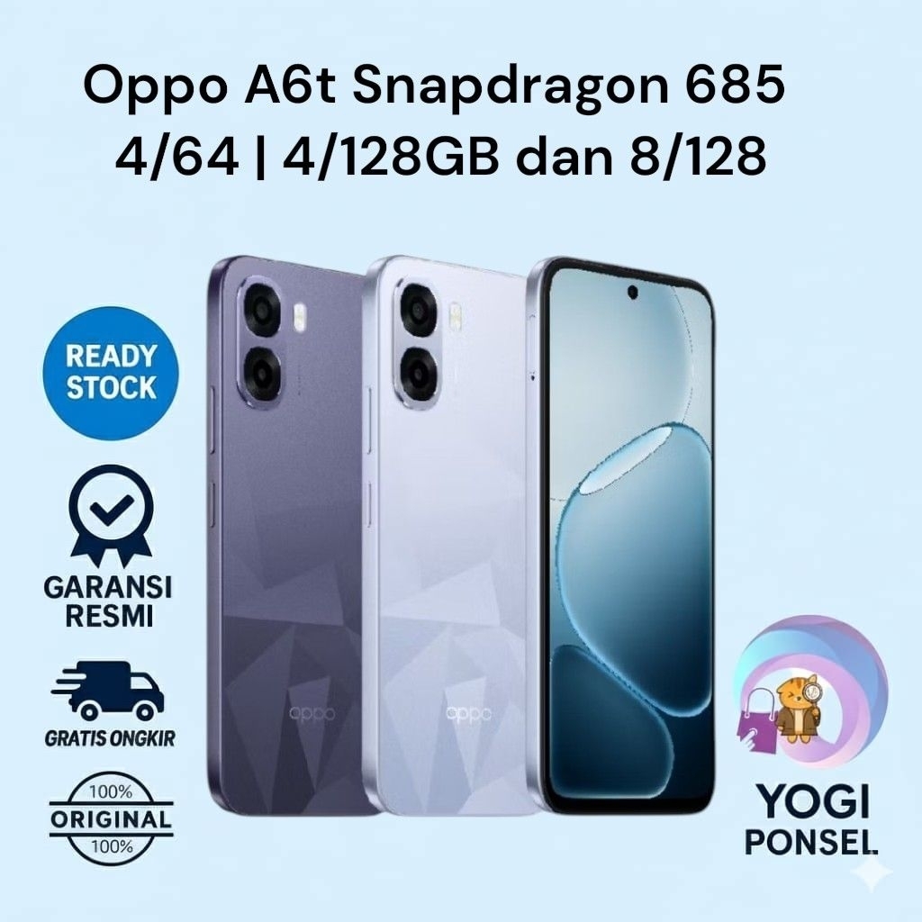 OPPO A6T 7000mAh - Tahan Air IP69, Baterai Tahan Lama,