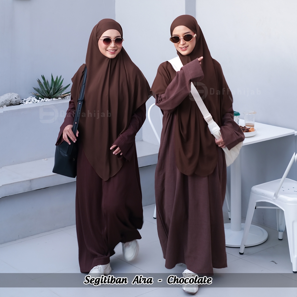 Daffahijab Aira Luxury Khiban Viscose EcoVero Khimar Bandana instan Segi Empat Syari