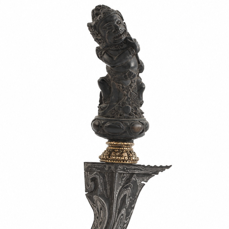 Ukiran deder Handle Keris bahan tanduk Bali Ratmaja CPR1012