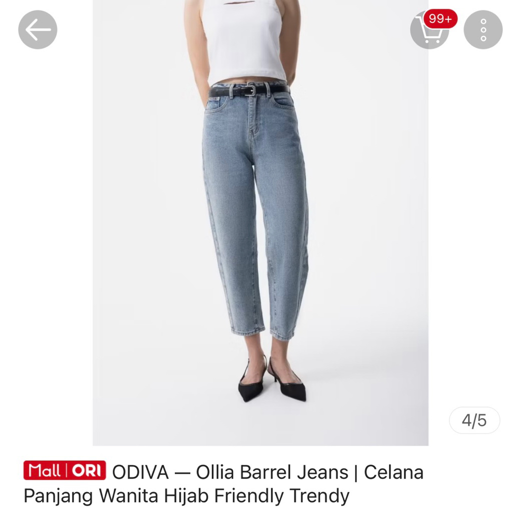 Preloved ODIVA Ollia Barrel Jeans Size 28