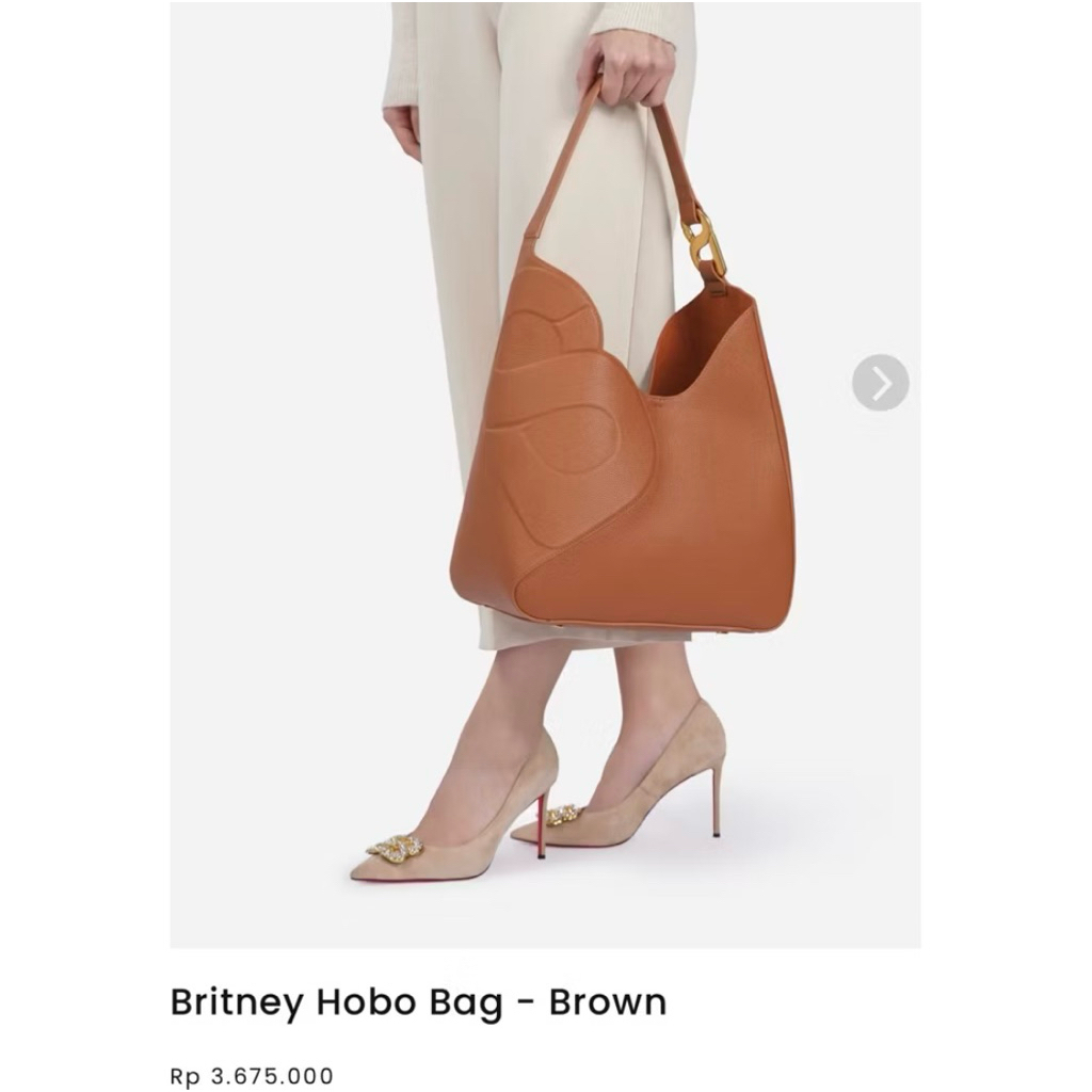 new tas buttonscarves britney hobo bag brown